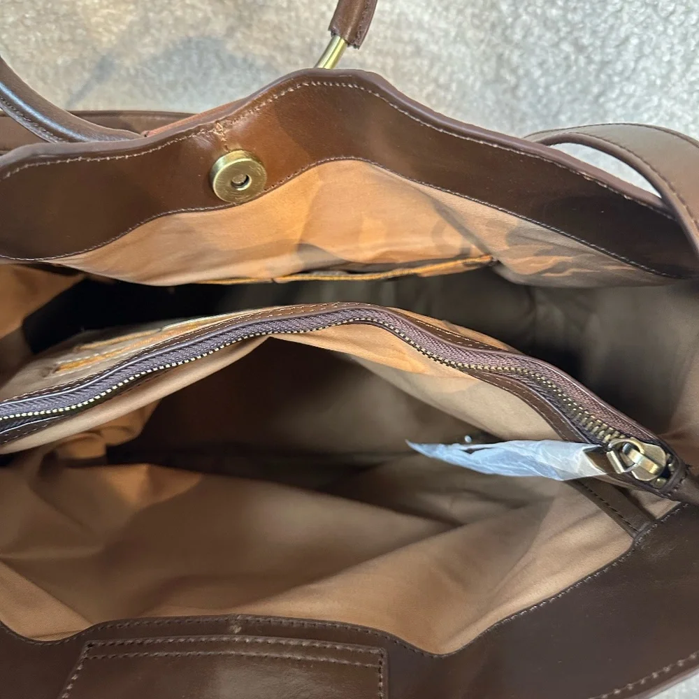 HOBO - Heidi Tote Bag‎ Purse Leather Straps Brandy Classic NWT - Picture 11 of 13